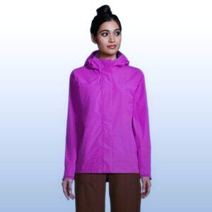 Woods Canatite Hooded Rain Jacket in Purple with Fuschia Lining - Size S